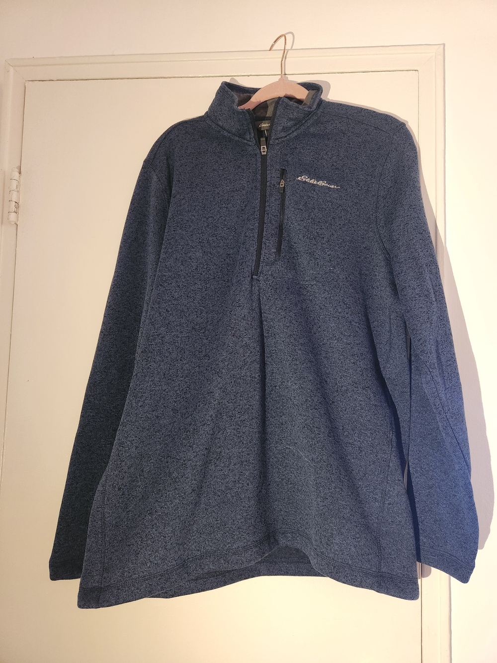 Eddie Bauer Men's Navy Half-Zip Fleece Pullover